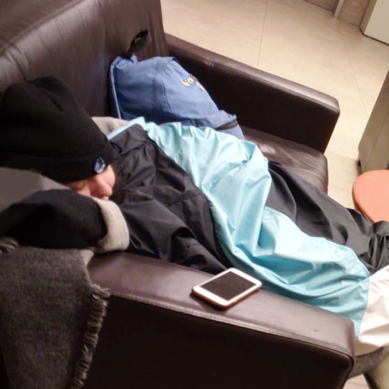 caught sleeping at school, again