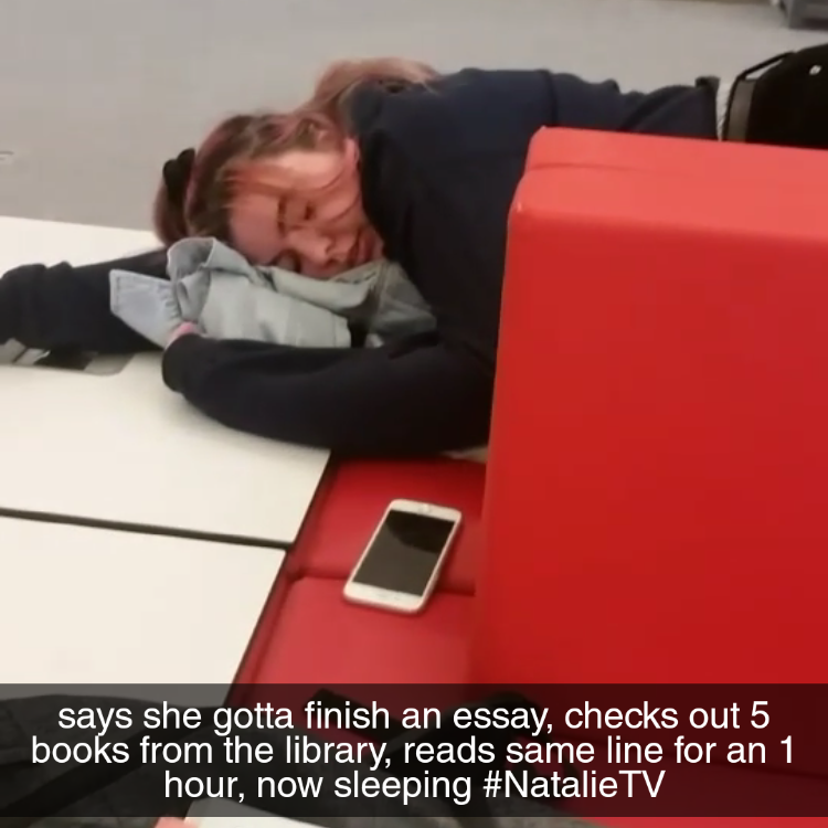 caught sleeping at school, with friends commentary