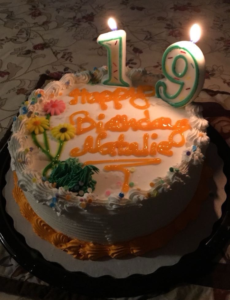 i worked the worst shift of my life on my birthday & when i got home my mom surprised me with this cake and my favourite takeout